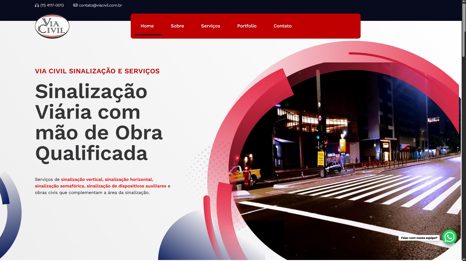 Via Civil - Sinalização Viaria - Via Civil Sinalização Viaria - Empresa - Horizontal