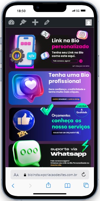 Bio Wp criacao de Sites